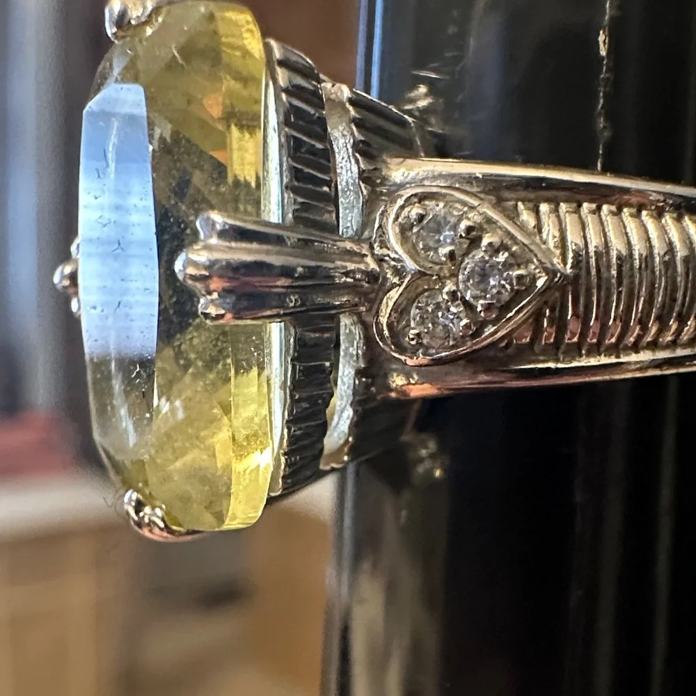 Judith Ripka limone quartz ring in 925 sterling silver. - Picture 6 of 9